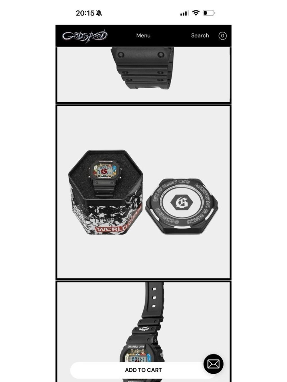 Godspeed GSWC Unity Chrono Black World Cup '26 Digital Watch 1905 w/ Tin - Picture 5 of 12